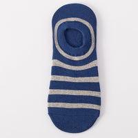 Thumbnail for Lite Grey & Blue Low Cut Crazy Socks