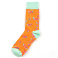 Thumbnail for Watermelon on Orange Crazy Socks