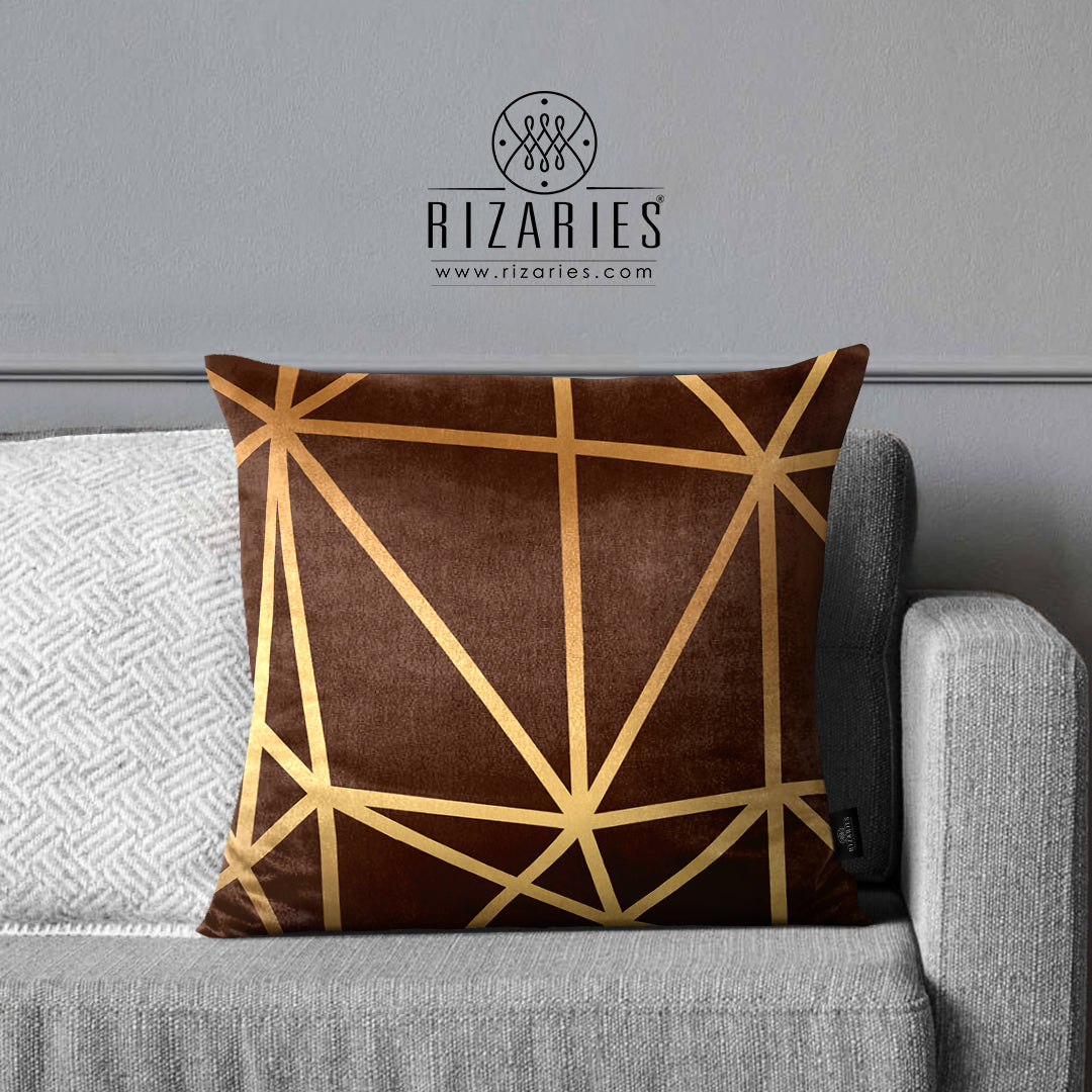 SuperSoft Brown & Copper Throw Pillow