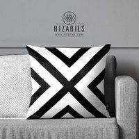 Thumbnail for SuperSoft Black Geo Throw Pillow