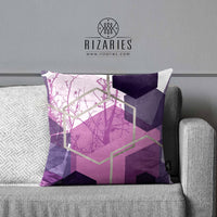 Thumbnail for SuperSoft Purple & Silver Throw Pillow