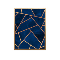 Thumbnail for Navy & Copper Geo Handmade Canvas Painting