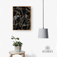 Thumbnail for Black Mosaic Handmade Canvas Painting