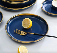 Thumbnail for Blue & Gold Porcelain Plate
