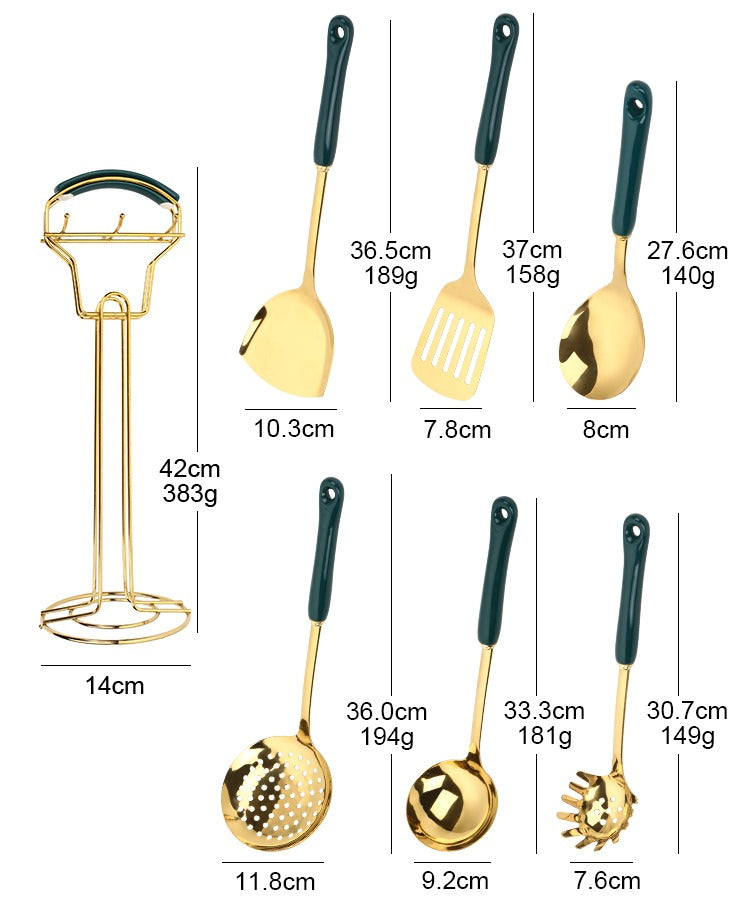 Serving Spoon Set with Stand