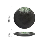 Thumbnail for Rough Style Black and Green Abstract Affect Porcelain Plate