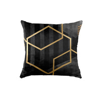 Thumbnail for SuperSoft Black Grey Abstract Throw Cushion