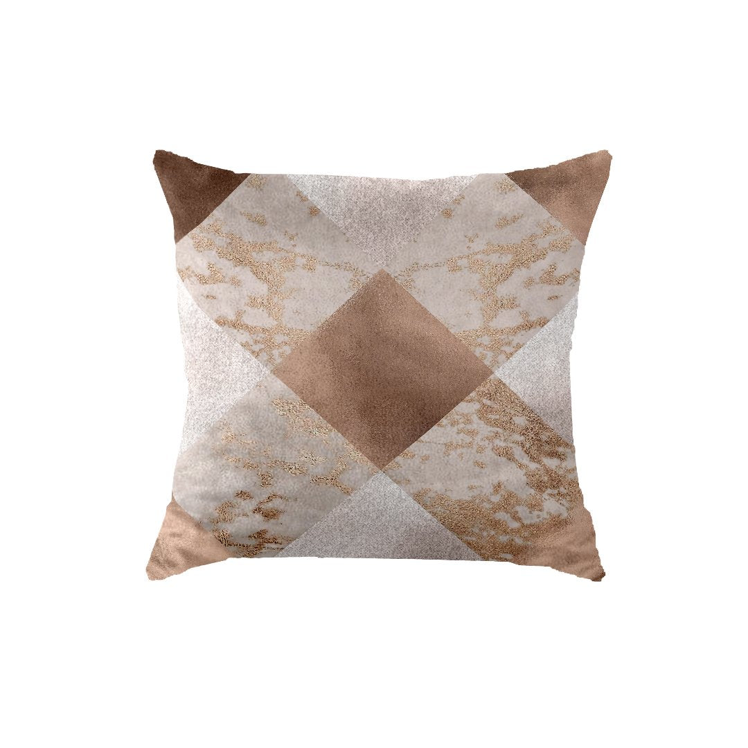 SuperSoft Copper Foil Diamond Throw Pillow
