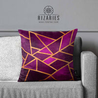 Thumbnail for SuperSoft Purple Stone Throw Cushion