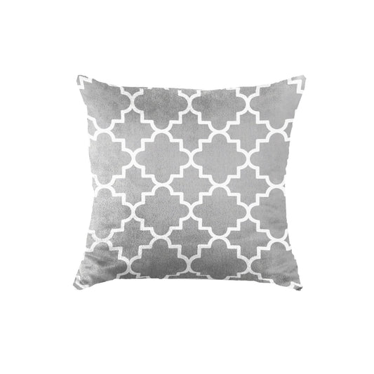 SuperSoft Grey & White Quatrefoil