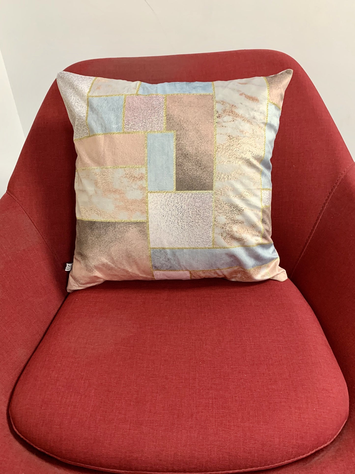 SuperSoft Copper Foil Geo Throw Pillow