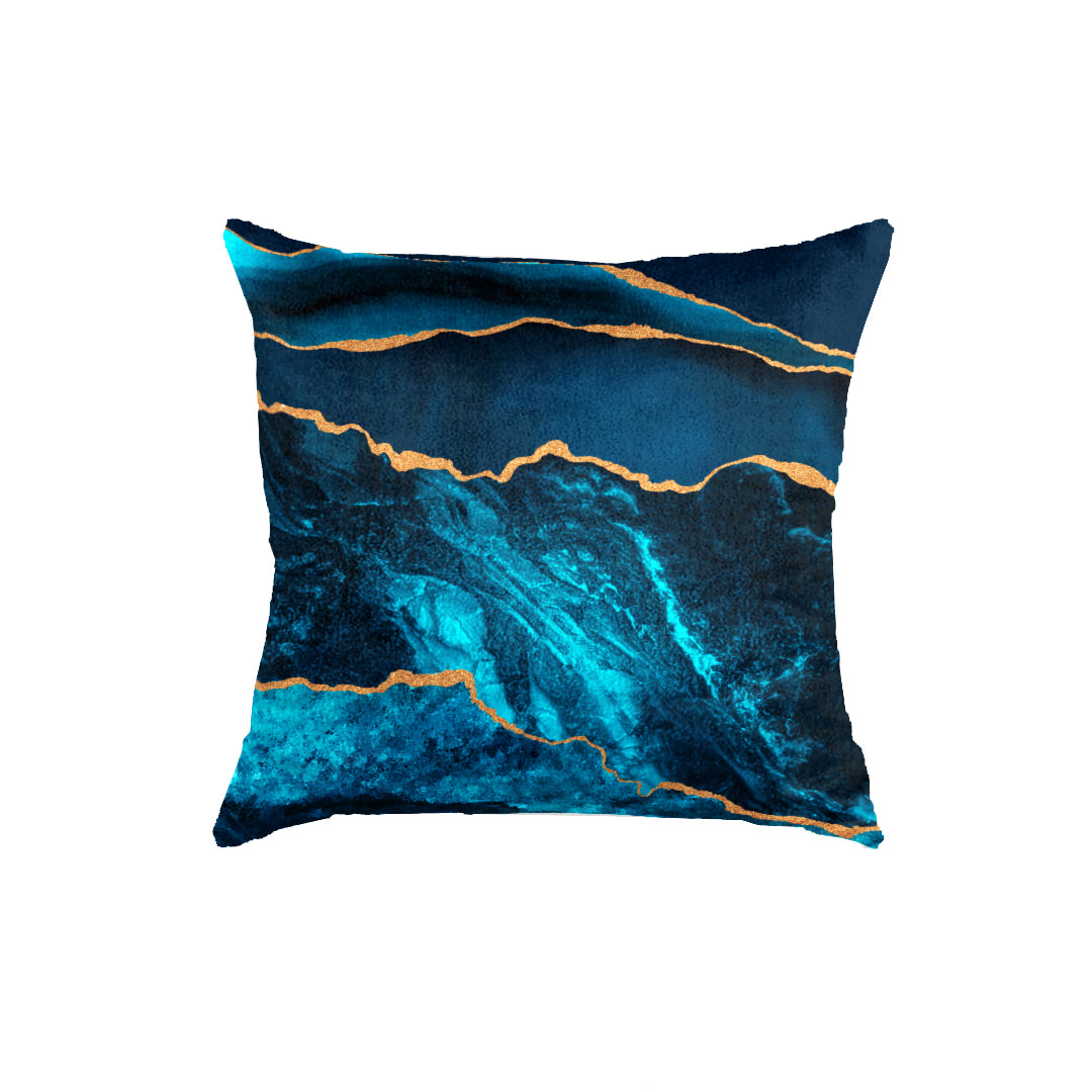 Super Soft Teal Blue Abstract Throw Cushion