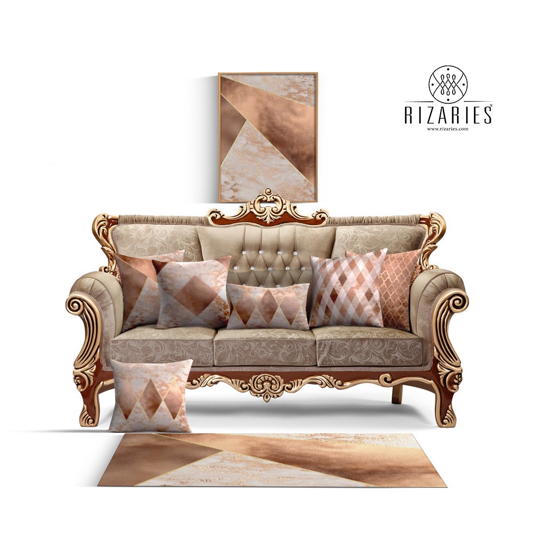 Copper Luxe New Throw Pillow Set of 6