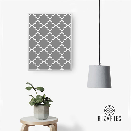 Grey & White Handmade Canvas Painting