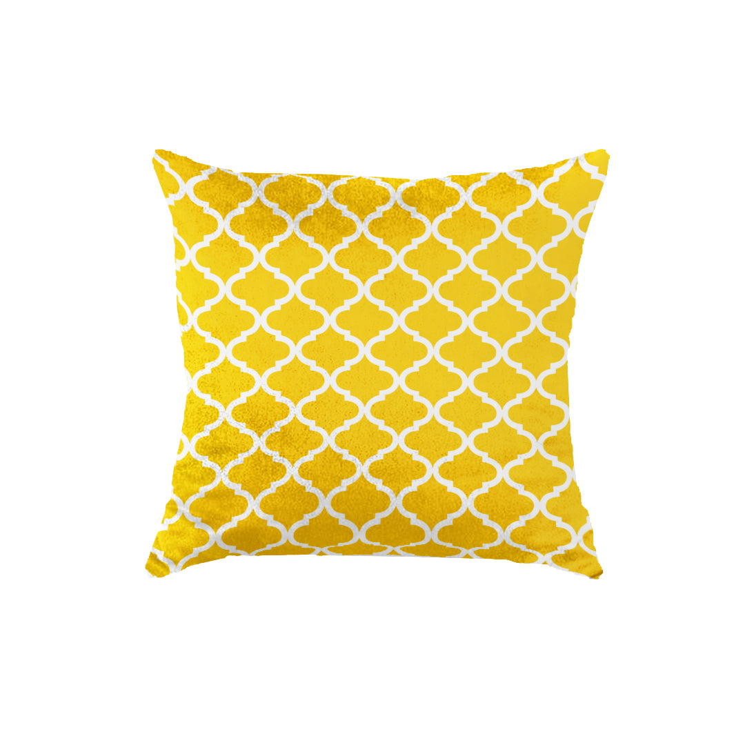 SuperSoft Yellow Quaterfoil Throw Cushion