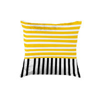 Thumbnail for SuperSoft Yellow & Black Stripes Throw Cushion