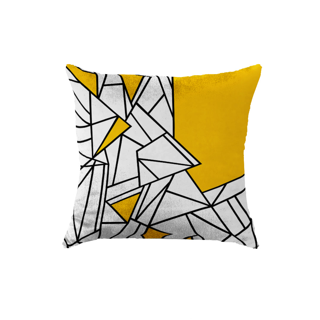 SuperSoft Yellow Geo Pattern Throw Cushion
